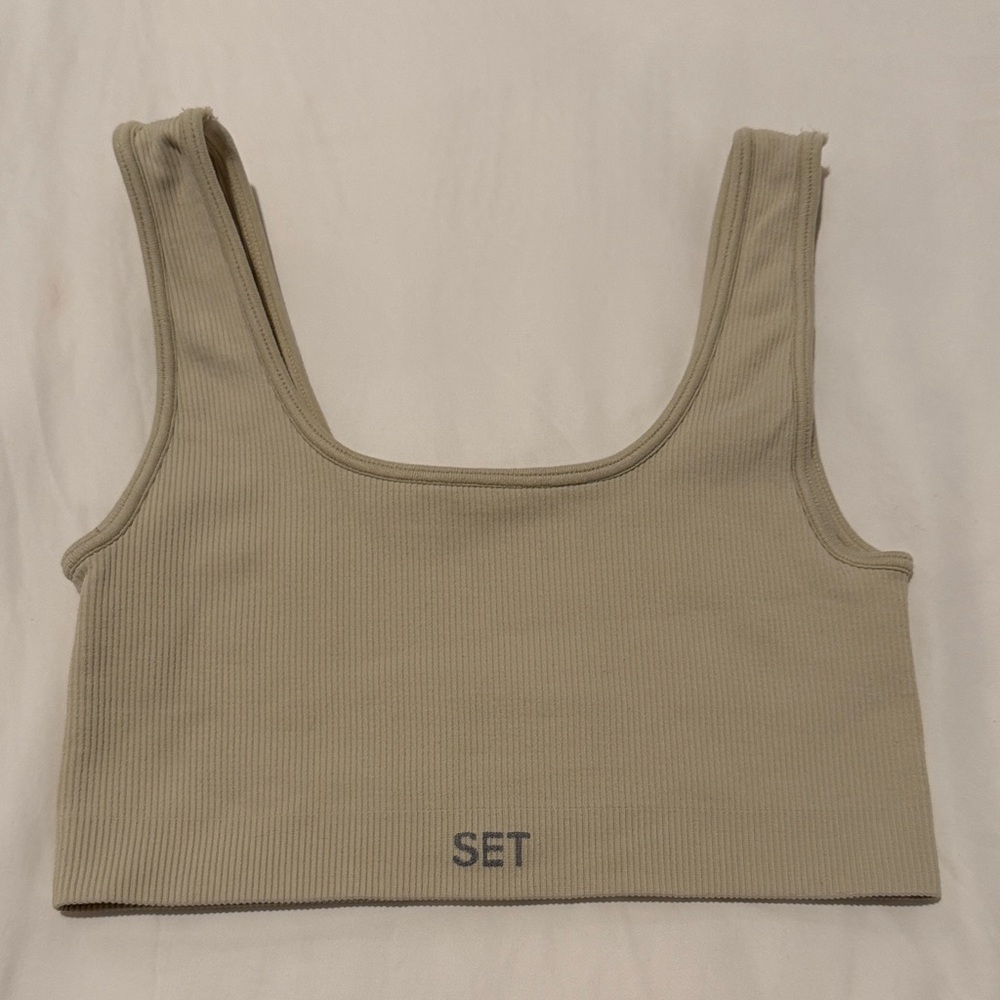 Set Active Box Cut Bra Sculptflex Oat Milk Size: XS